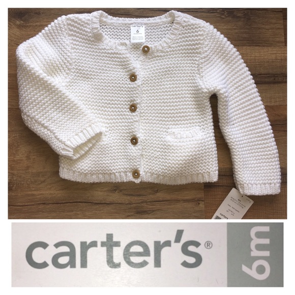 carter's white cardigan